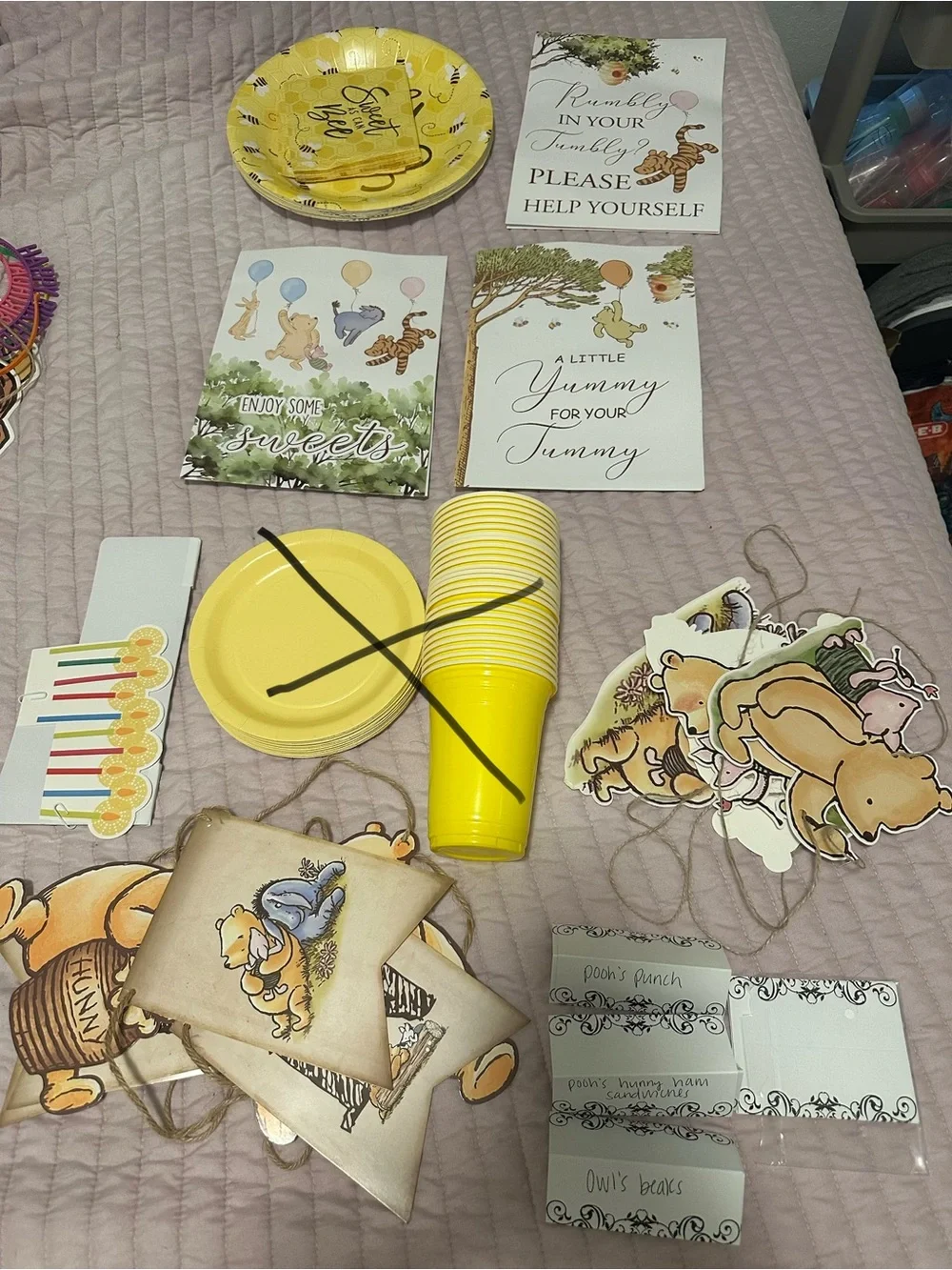 Winnie the Pooh first birthday party decorations